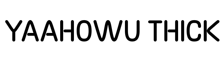 Yaahowu Thick  les polices de caractères gratuit tlcharger
