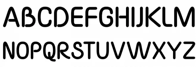 Yaahowu Thick Font UPPERCASE