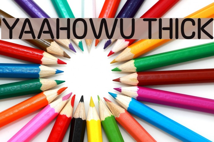 Yaahowu Thick Font examples
