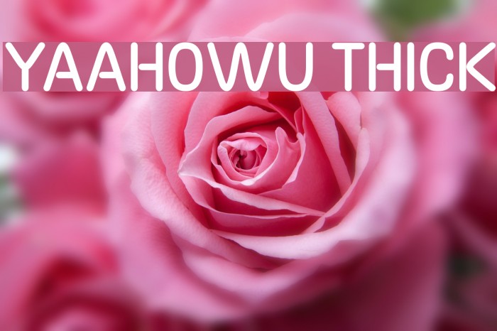 Yaahowu Thick Font examples