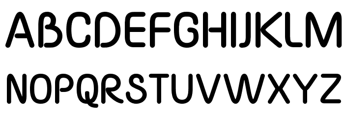 Yaahowu Thick Font LOWERCASE