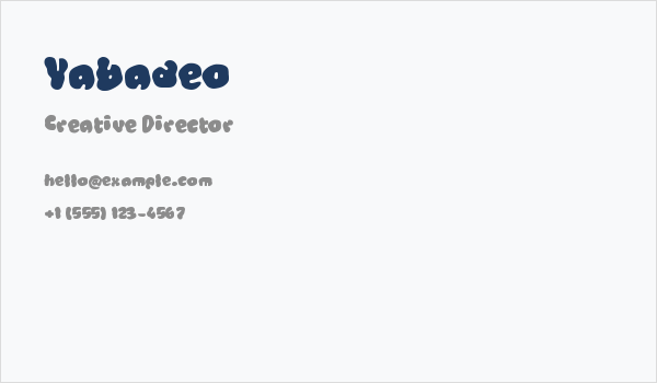 Yabadeo Business Card