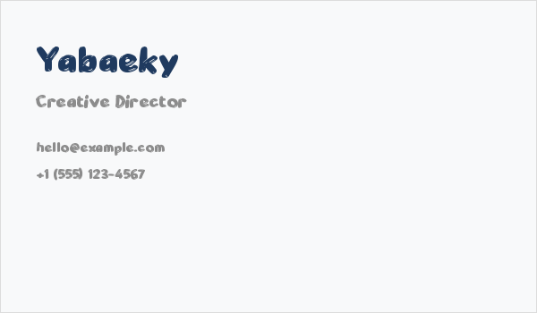 Yabaeky Business Card