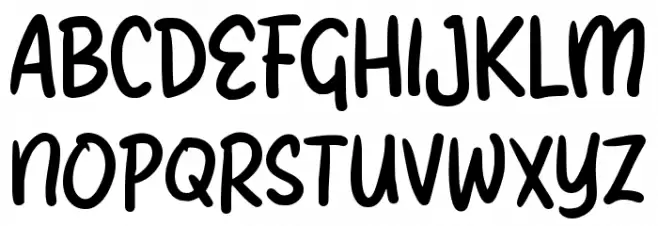 Yabakiya Font UPPERCASE