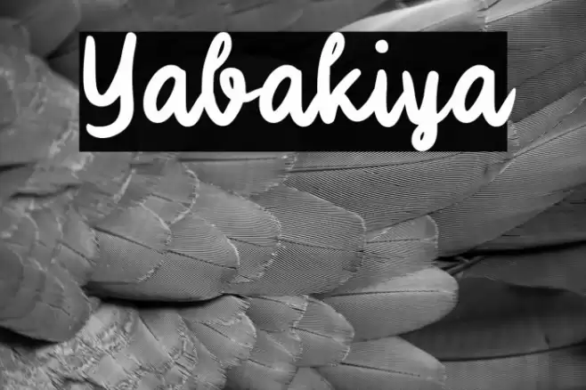 Yabakiya Font examples