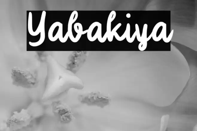 Yabakiya Font examples