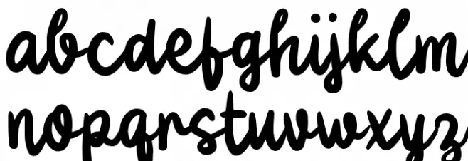 Yabakiya Font LOWERCASE