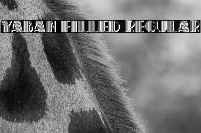 Yaban Filled Regular Font examples