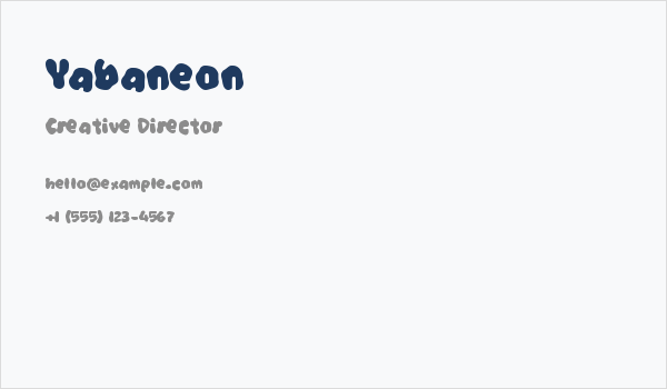 Yabaneon Business Card
