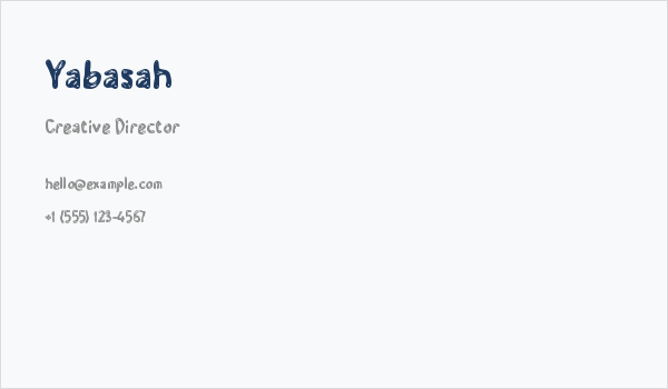 Yabasah Business Card
