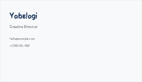 Yabelagi Business Card