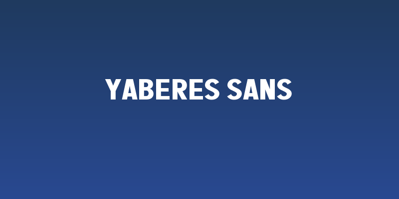 Yaberes Sans Social Header