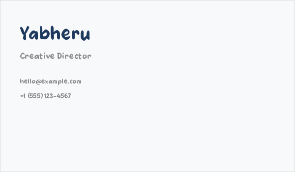 Yabheru Business Card