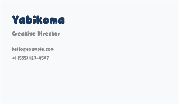 Yabikoma Business Card