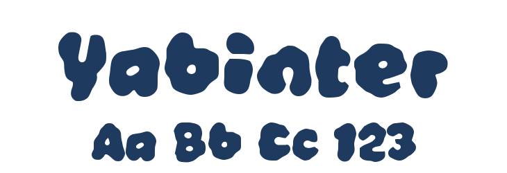 Yabinter Font Preview