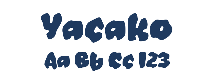 Yacako Font Preview