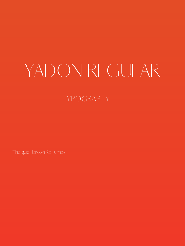 Yadon Regular Poster