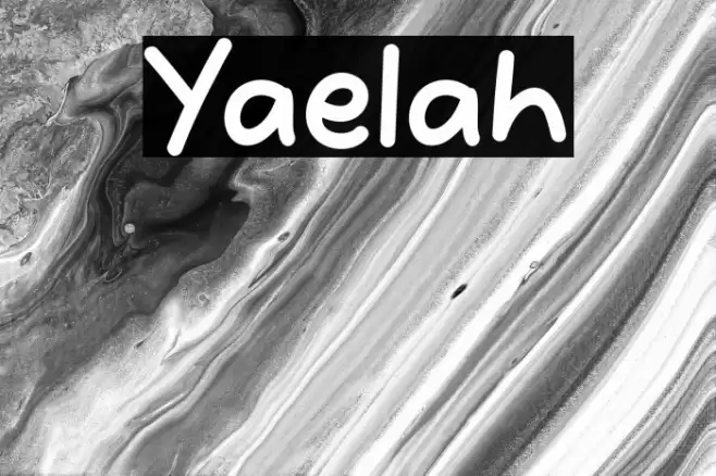 Yaelah Font examples