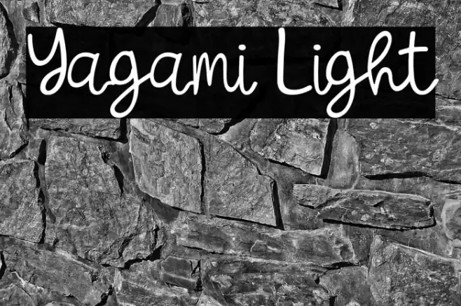 Yagami Light Font examples