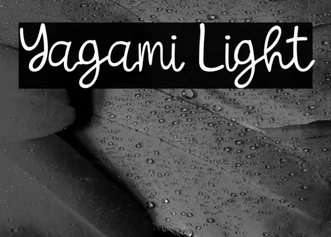 Yagami Light Font examples