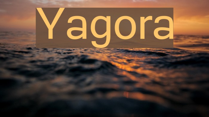 Yagora Font examples