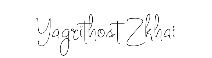 Yagrithost Zkhai  Frei Schriftart Herunterladen