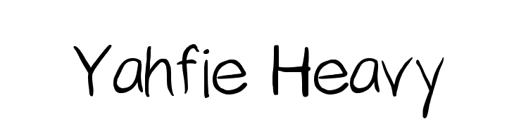 Yahfie Heavy Font