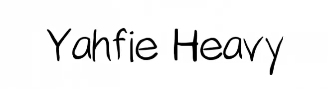 Yahfie Heavy  Free Fonts Download