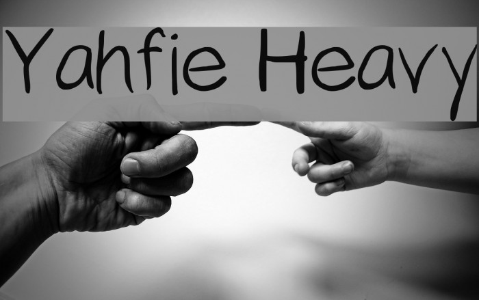 Yahfie Heavy Font examples