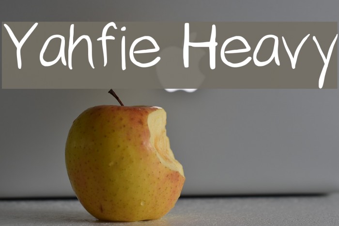 Yahfie Heavy Font examples