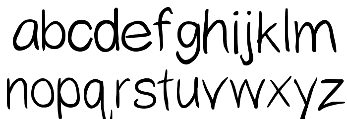 Yahfie Heavy Font LOWERCASE