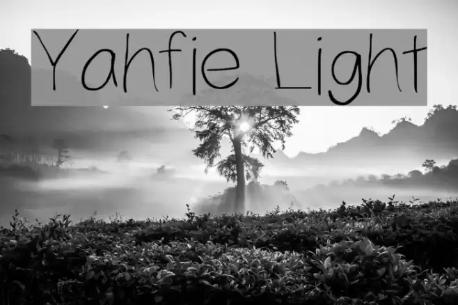Yahfie Light Font examples