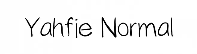 Yahfie Normal  नि: शुल्क फ़ॉन्ट्स डाउनलोड