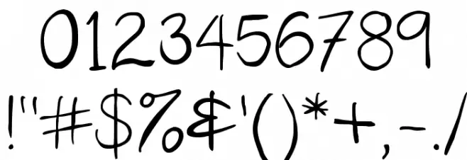 Yahfie Normal Font OTHER CHARS