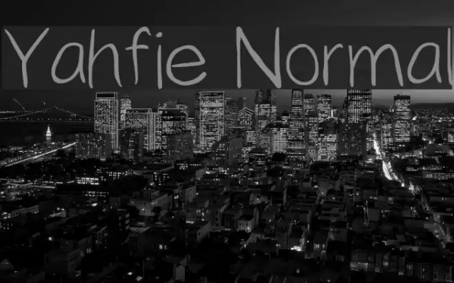 Yahfie Normal Font examples