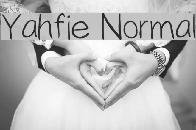 Yahfie Normal Font examples