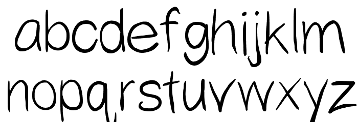 Yahfie Normal Font LOWERCASE
