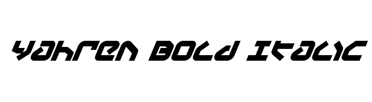 Yahren Bold Italic Font