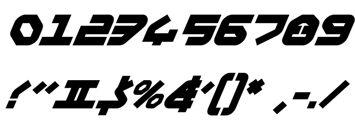 Yahren Bold Italic Font OTHER CHARS