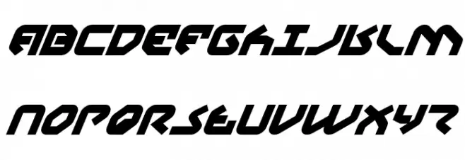 Yahren Bold Italic Шрифта ВЕРХНИЙ