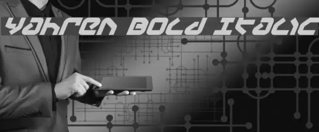 Yahren Bold Italic Font examples