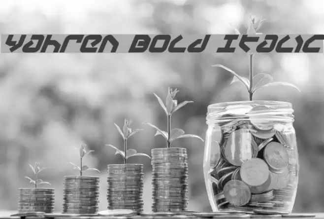 Yahren Bold Italic Font examples