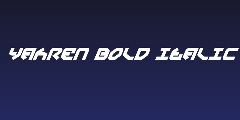 Yahren Bold Italic Social Header