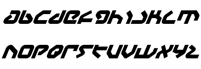 Yahren Bold Italic Font LOWERCASE