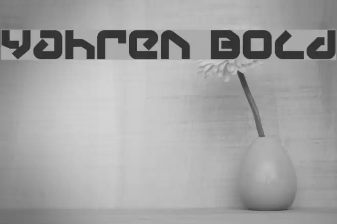 Yahren Bold Font examples