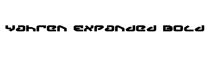 Yahren Expanded Bold Font
