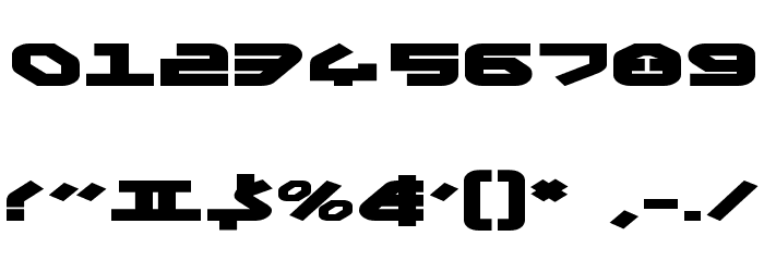 Yahren Expanded Bold Font OTHER CHARS