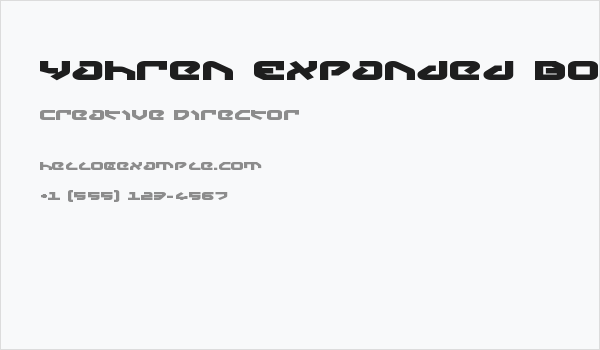 Yahren Expanded Bold Business Card