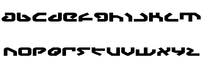 Yahren Expanded Bold Font LOWERCASE
