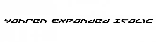 Yahren Expanded Italic  les polices de caractères gratuit tlcharger